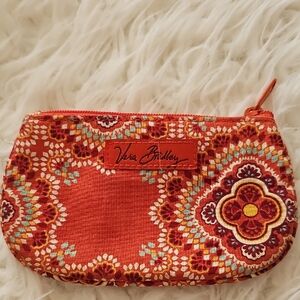 Vera Bradley Red and Orange Patterned Coin Purse